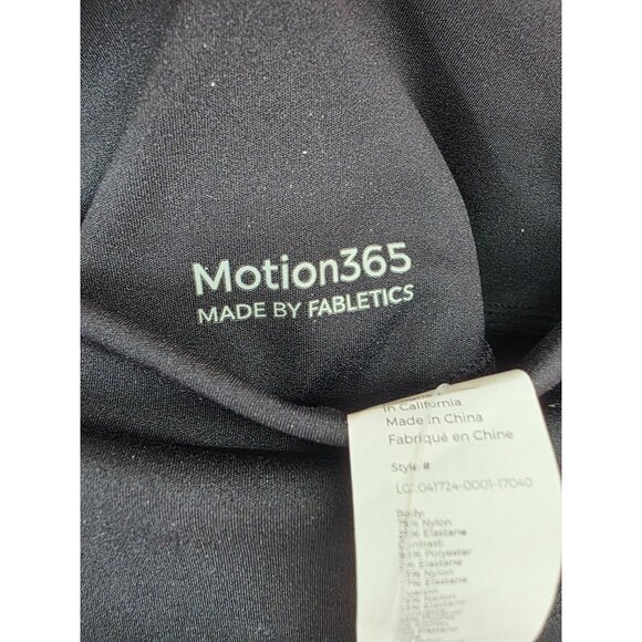 Fabletics High-Waisted Moto 7/8 Leggings M Motion365 Nylon & Elastane Black - Picture 3 of 6